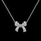 Sophisticated Pavé Ribbon Pendant