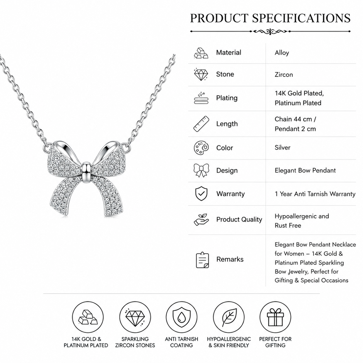 Sophisticated Pavé Ribbon Pendant