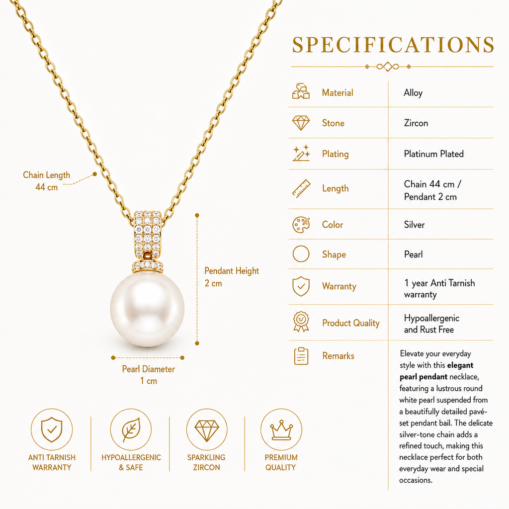 Sparkling Floral Silver Pendant Necklace - Gold