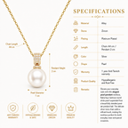 Sparkling Floral Silver Pendant Necklace - Gold