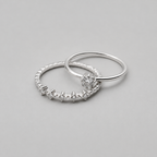 Sterling Silver Starburst Tiara Ring