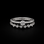 Sterling Silver Starburst Tiara Ring