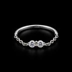 Sterling Silver Ribbon Bow Ring