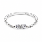Sterling Silver Ribbon Bow Ring