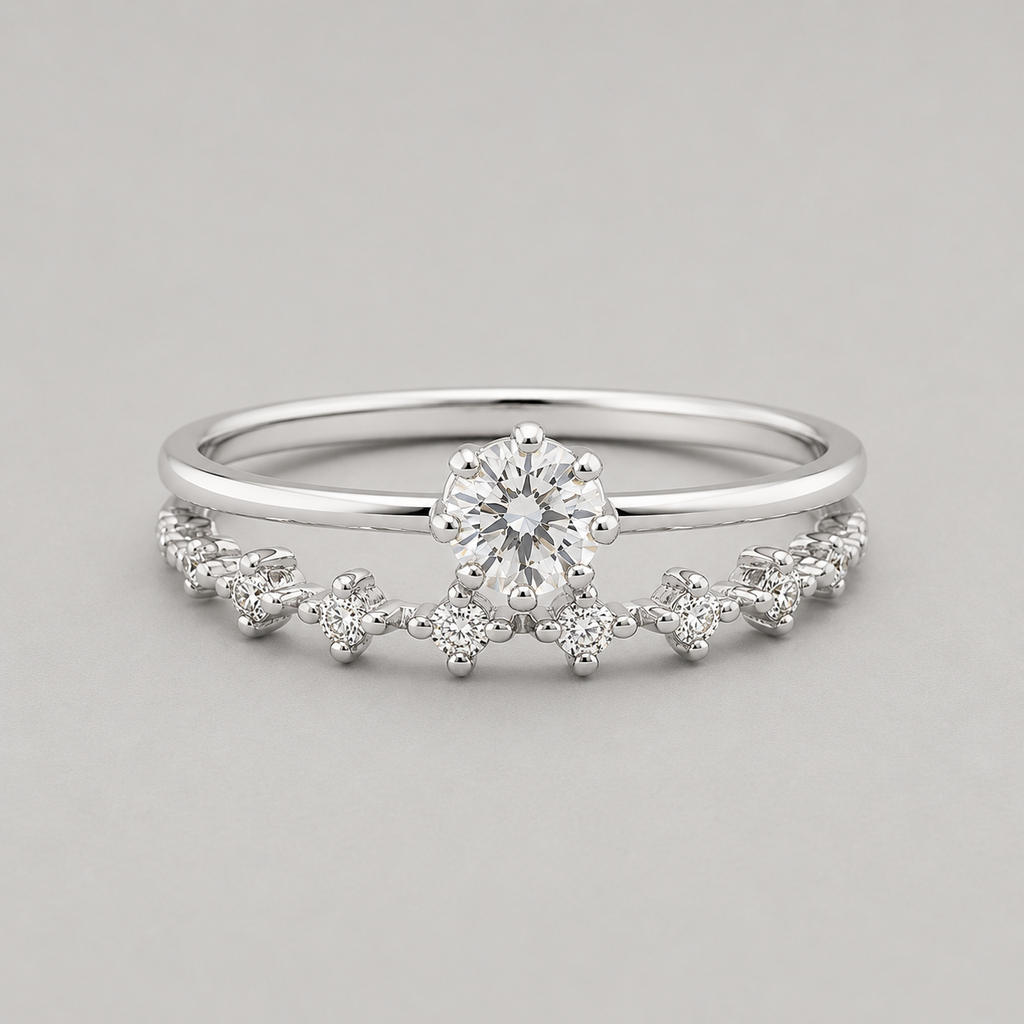 Sterling Silver Starburst Tiara Ring