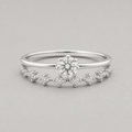 Sterling Silver Starburst Tiara Ring