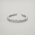 Minimalist Adjustable Alloy CZ Ring - Silver