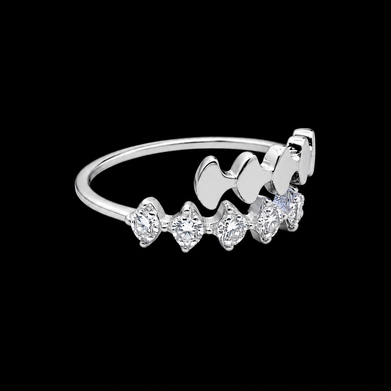 Silver Open Bypass Ring