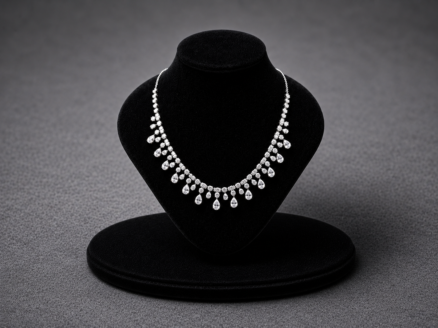 Cluster Pear Cut Jewelry Set