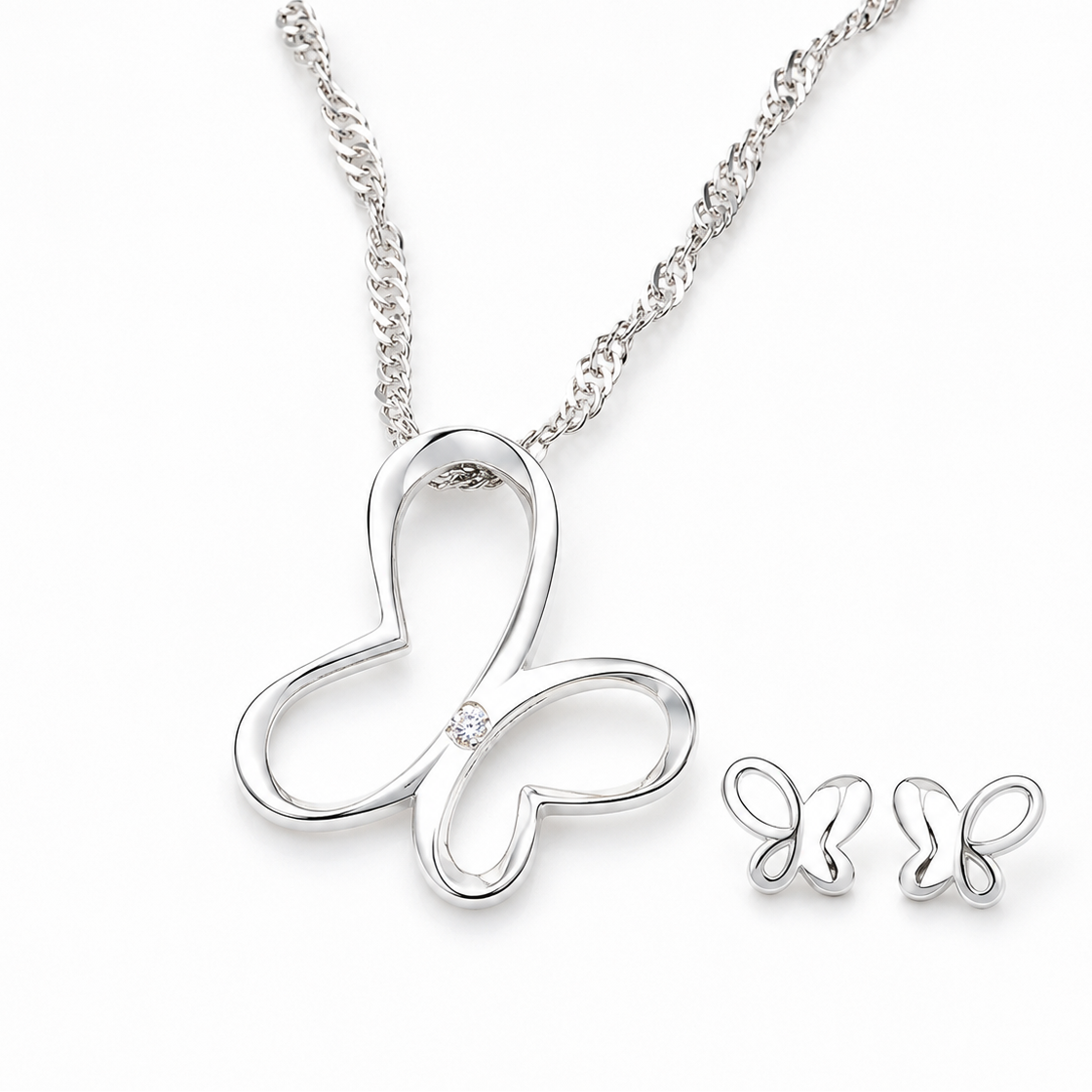 Radiant Butterfly Jewelry Set