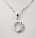 Interlocking Teardrop Pavé Necklace