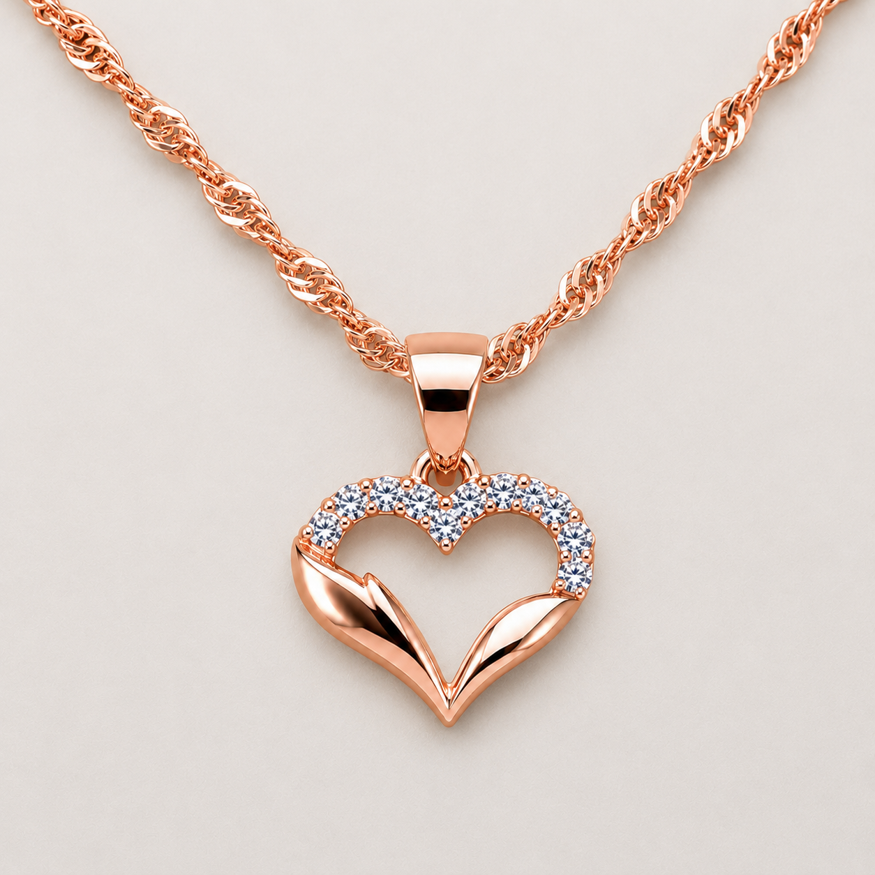 Shimmering Heart Necklace