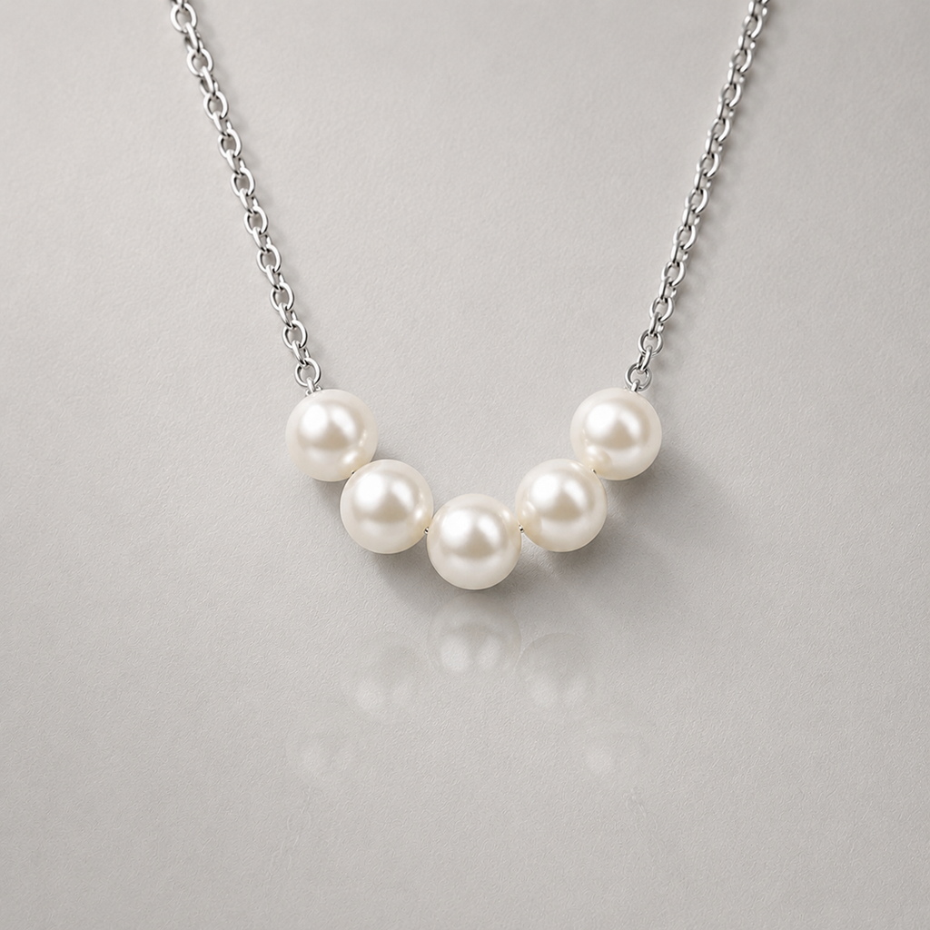 Timeless Radiant Pearl Arc Necklace