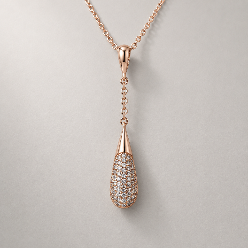 Y-Lariat Necklace with Pavé Crystal