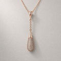 Y-Lariat Necklace with Pavé Crystal