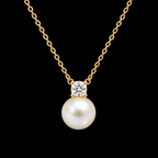 Lattice Pearl Necklace - Gold