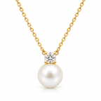 Lattice Pearl Necklace - Gold