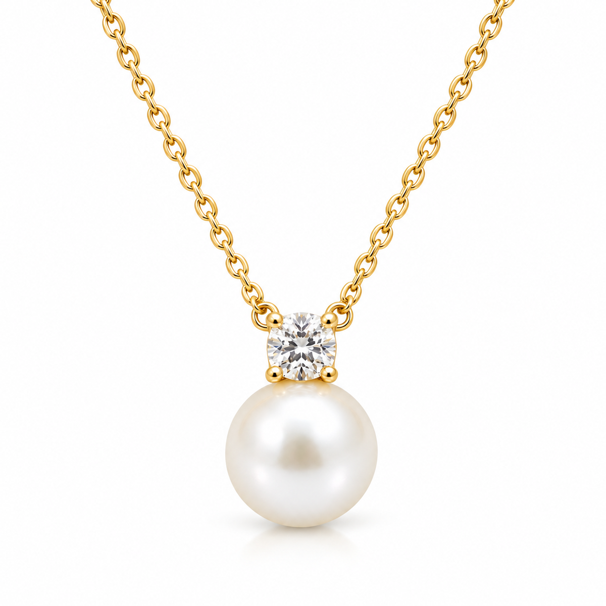 Lattice Pearl Necklace - Gold