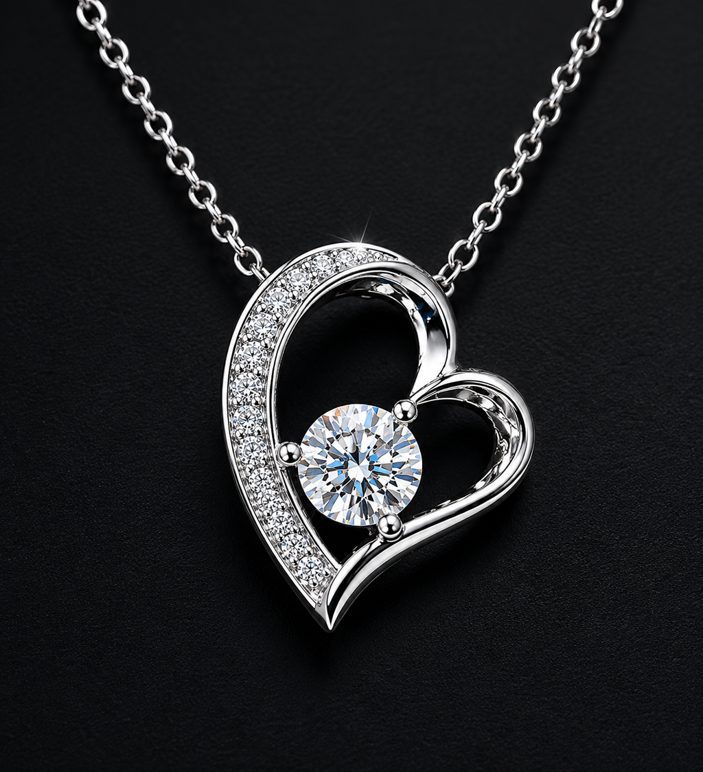 Necklace with Vivid Heart