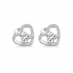 Shimmering Heart Necklace & Earring Set