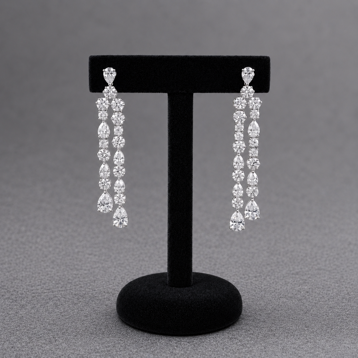 Cluster Pear Cut Jewelry Set