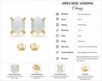 Hexagonal Iridescent Opal Studs