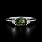 Timeless Sterling Silver Moss Agate Ring