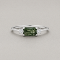 Timeless Sterling Silver Moss Agate Ring