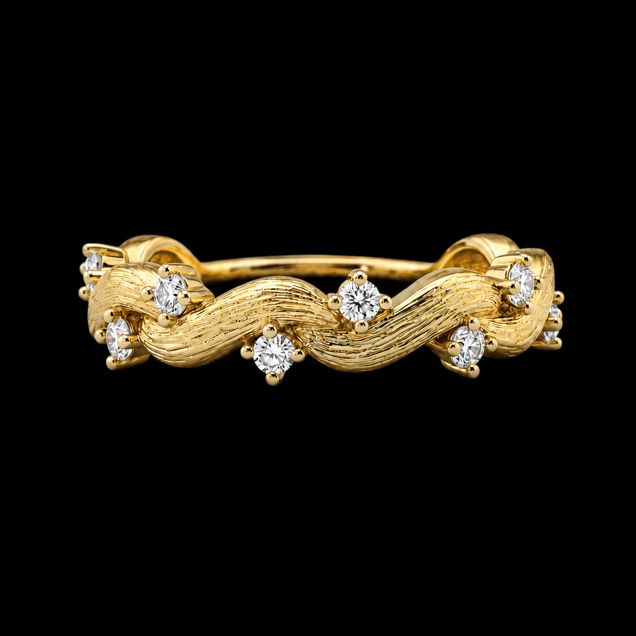 Shimmering Gold Vine Ring