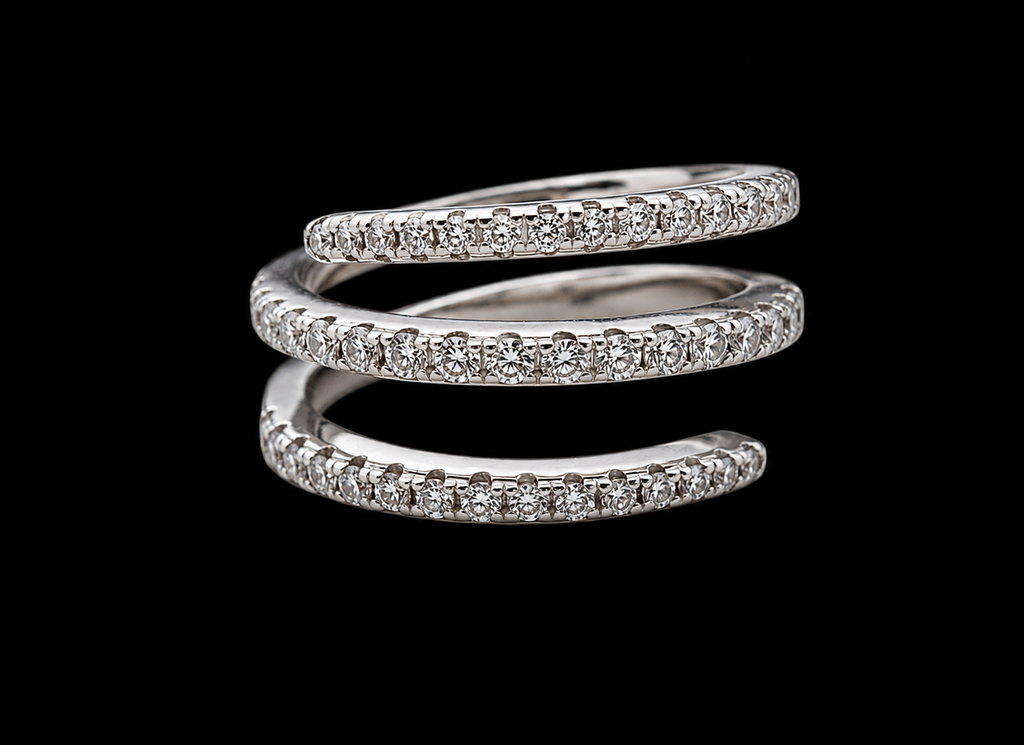Triple-Layer Spiral Ring