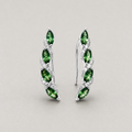 Ethereal Moss Agate Vine Earrings