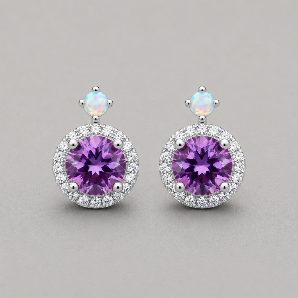 Elegant Alexandrite Studs