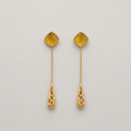 Gold-Plated Citrine Drop Earrings