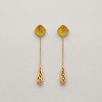 Gold-Plated Citrine Drop Earrings