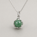 Whimsical Moss Agate Orb Necklace