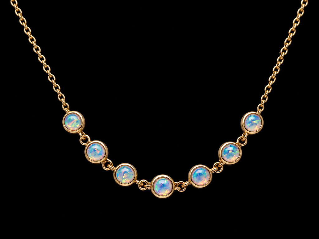 Seven-Stone Opal Necklace