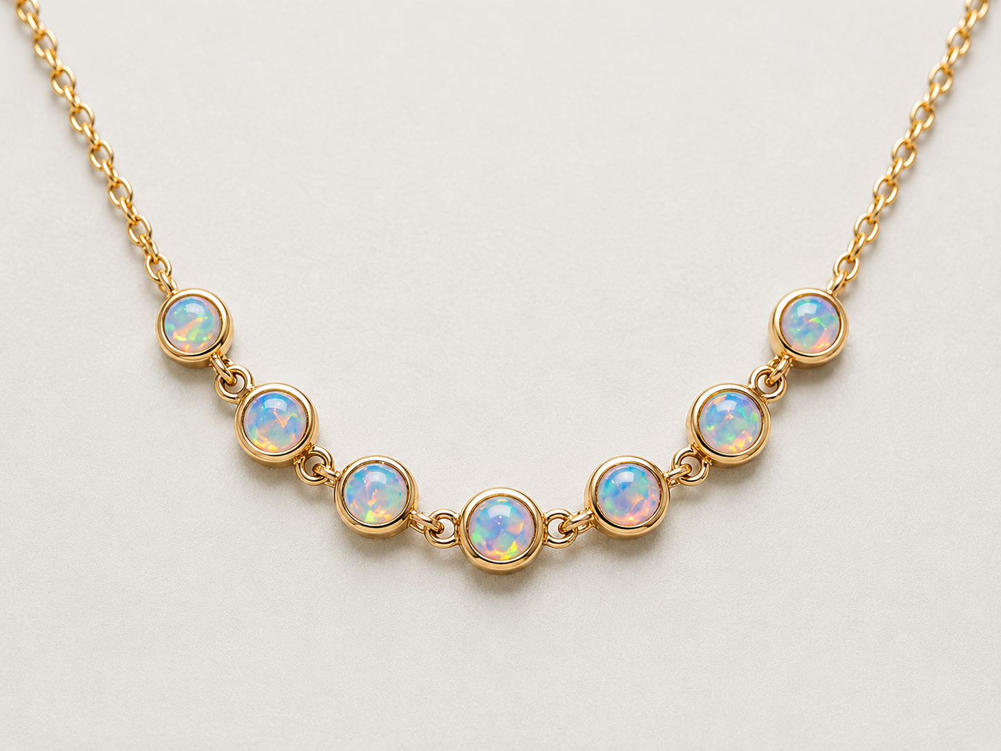 Seven-Stone Opal Necklace