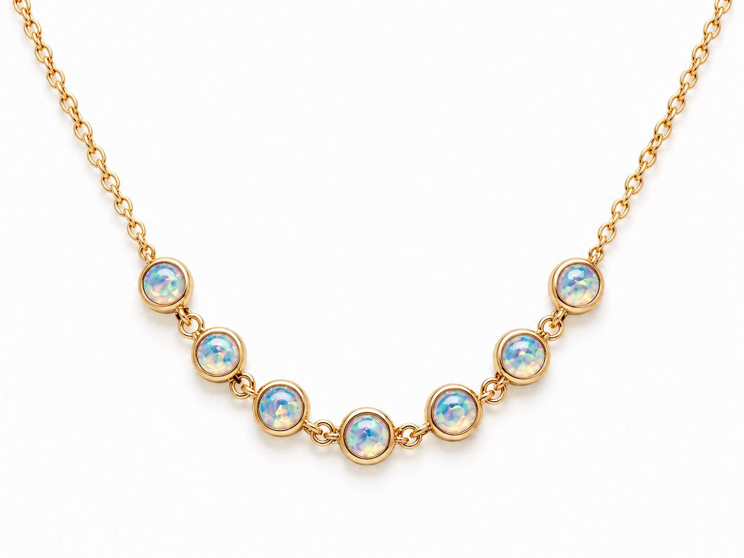 Seven-Stone Opal Necklace