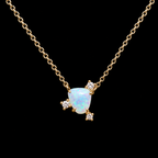 Celestial Trillion-Cut Opal Necklace