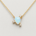 Celestial Trillion-Cut Opal Necklace