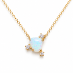 Celestial Trillion-Cut Opal Necklace