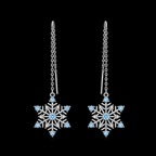 Snowflake Threader Earrings