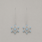 Snowflake Threader Earrings