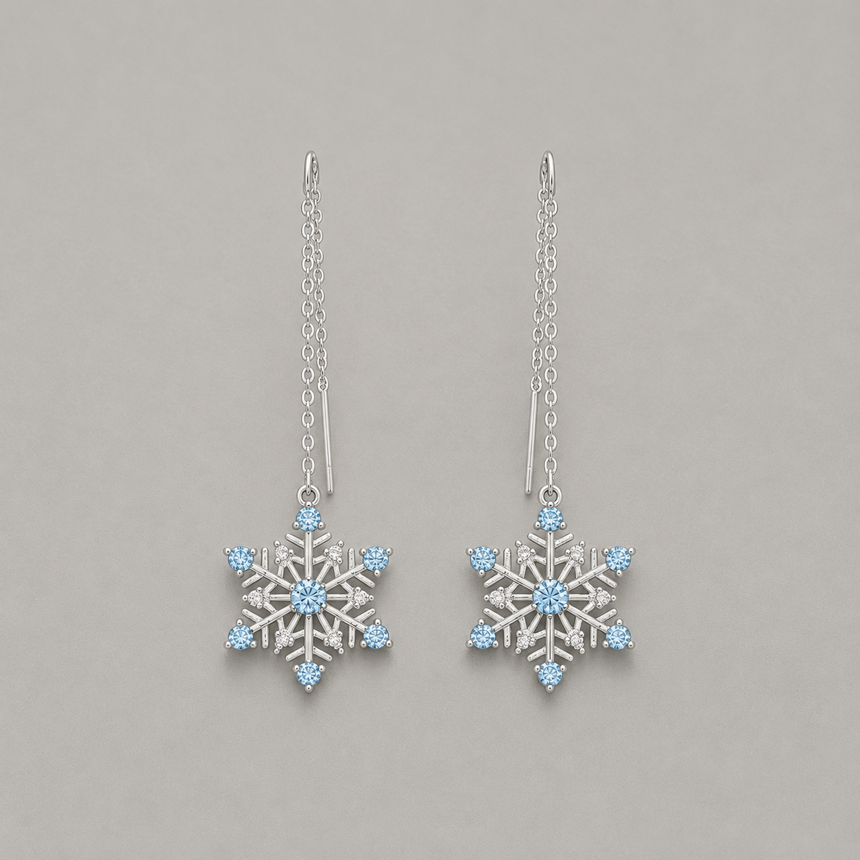 Snowflake Threader Earrings