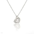 Dual-Textured Heart Necklace