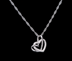 Dual-Textured Heart Necklace