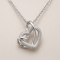 Dual-Textured Heart Necklace