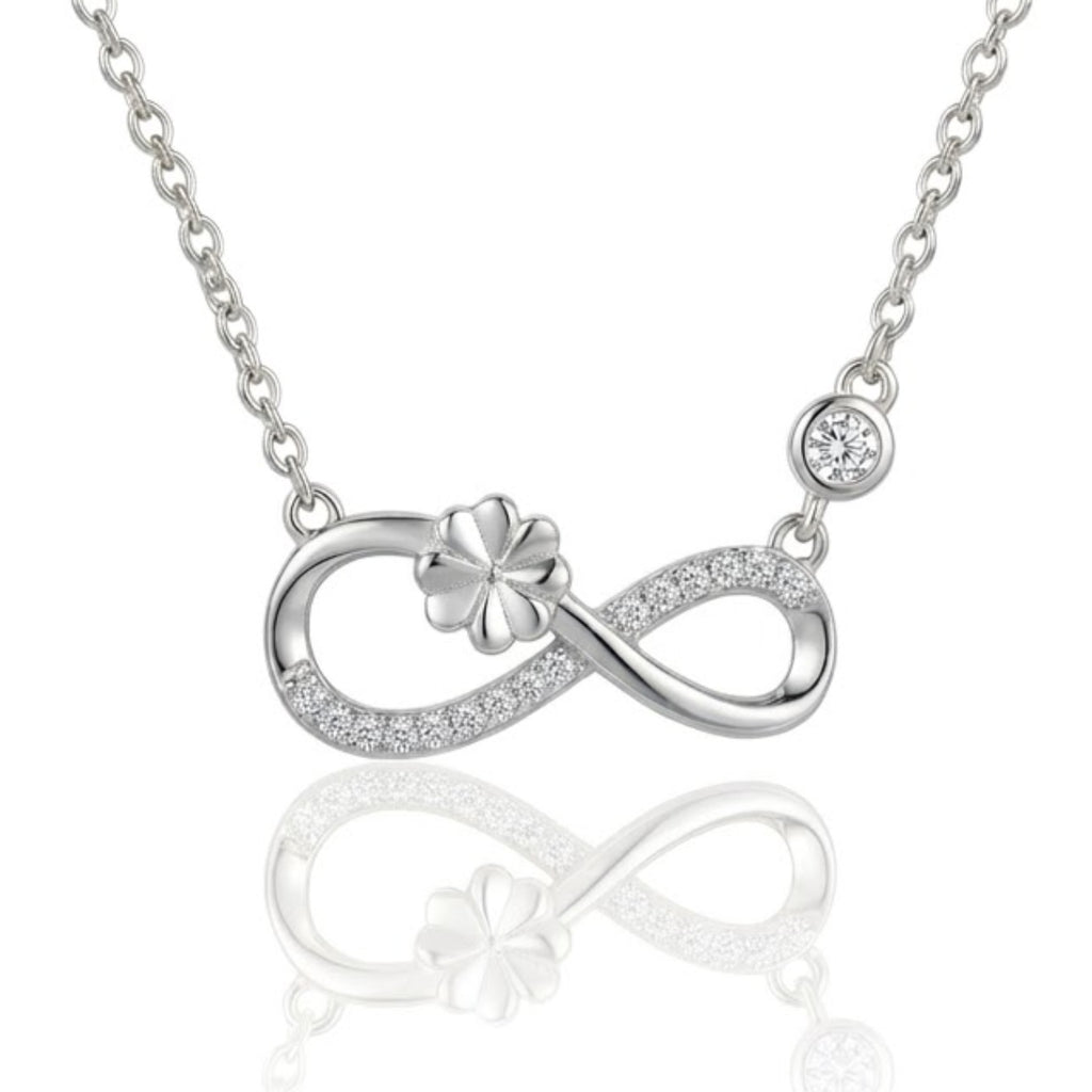 Infinity Blossom Necklace & Stud Earring Set