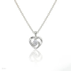 Shimmering Heart Necklace & Earring Set