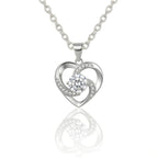 Shimmering Heart Necklace & Earring Set